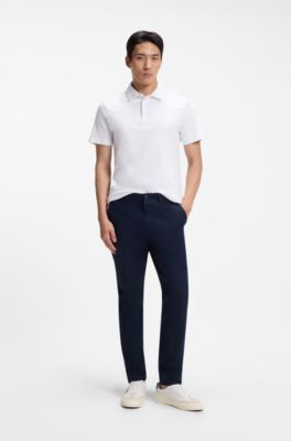 Deportivas de piel sint&eacute;tica granulada con apliques de piel, Blanco