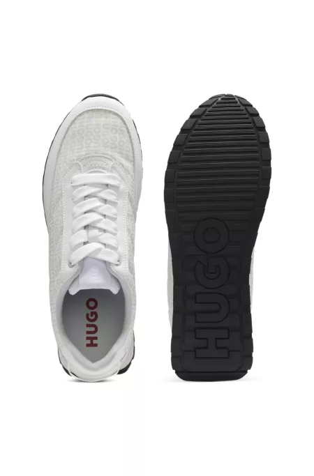 Low-top trainers with monogrammed uppers