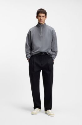 Trainers in mesh and faux suede, White