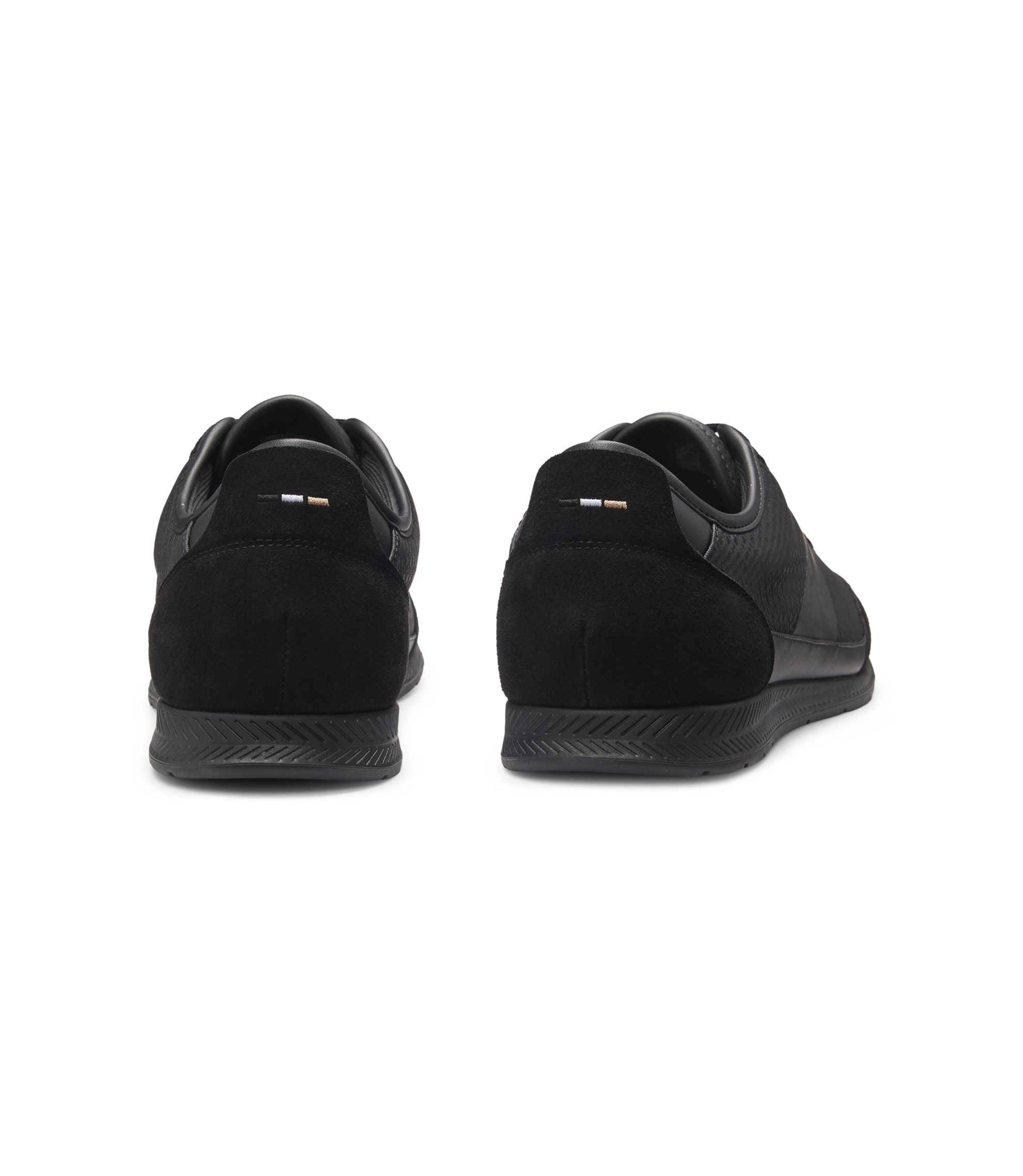 BOSS - Low-top trainers with monogram jacquard - Black
