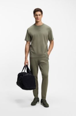 Low-top trainers with structured trims, Light Green