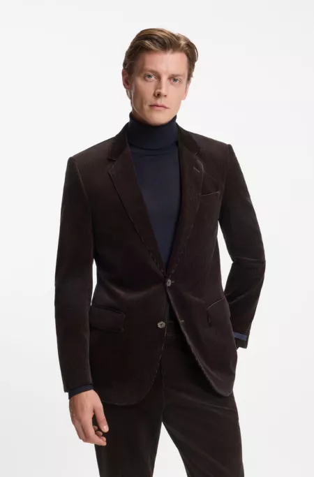 BECKHAM x BOSS jacket in striped cotton