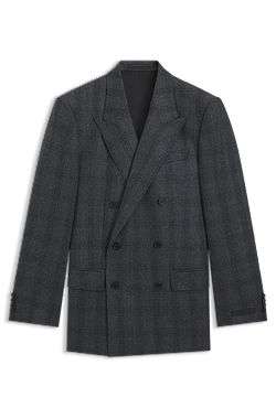 Veste de costume Slim en laine à carreaux BECKHAM x BOSS
