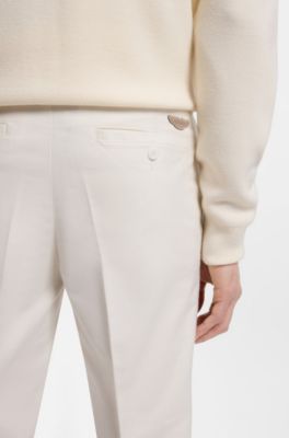 BOSS x ASTON MARTIN slim-fit trousers, White