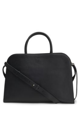 Ariell tote bag in leather, Black