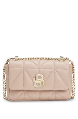 Small quilted shoulder bag with Double B monogram, Light Red