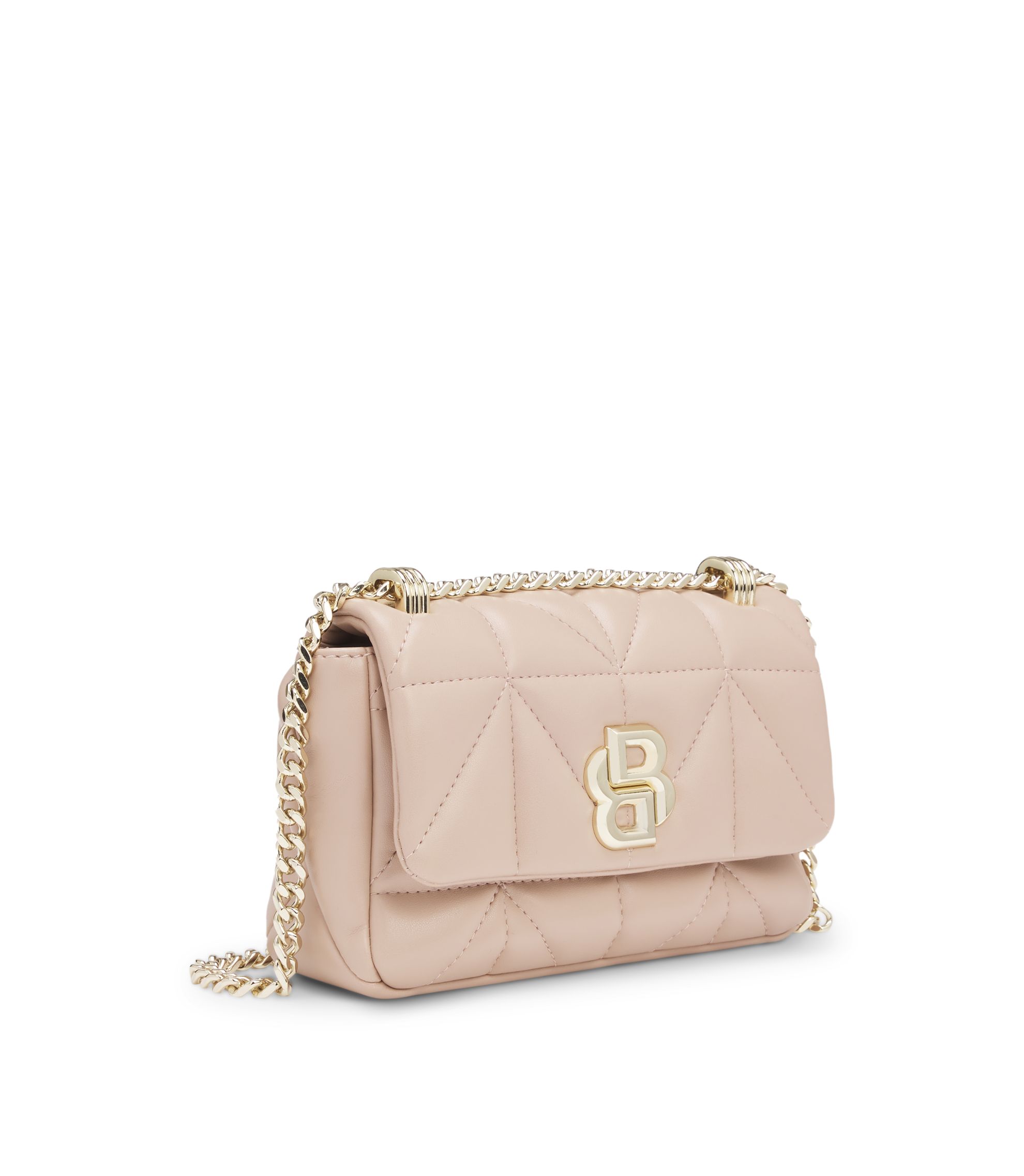 BOSS - Small quilted shoulder bag with Double B monogram - Light Red