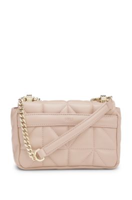 Bolso bandolera guateado peque&ntilde;o con monograma Double&nbsp;B, Rojo claro