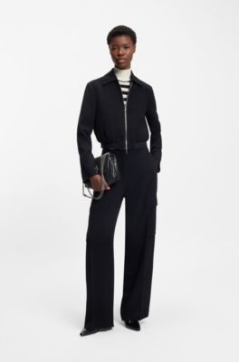 Quilted shoulder bag with Double B monogram, Black