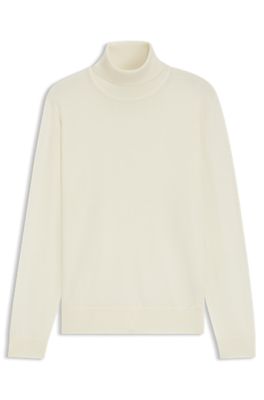BECKHAM x BOSS rollneck sweater in cashmere, Light Beige