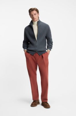 Jersey BECKHAM&nbsp;x&nbsp;BOSS de cuello vuelto de cashmere , Beige claro