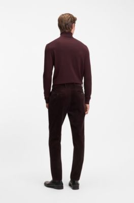 BECKHAM x BOSS rollneck sweater in cashmere, Dark Red