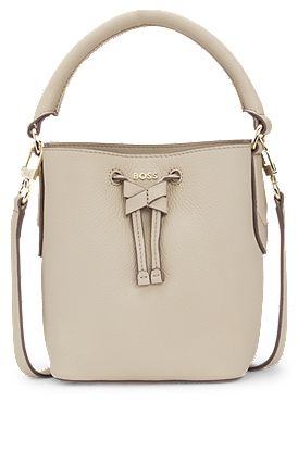 Sac seau en cuir avec logo