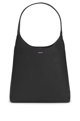 sac hobo en cuir à logo métallique
