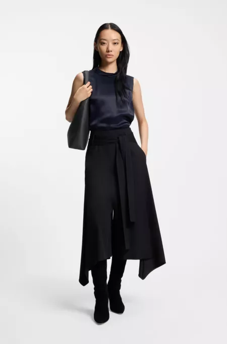 Logo-lettering hobo bag in leather