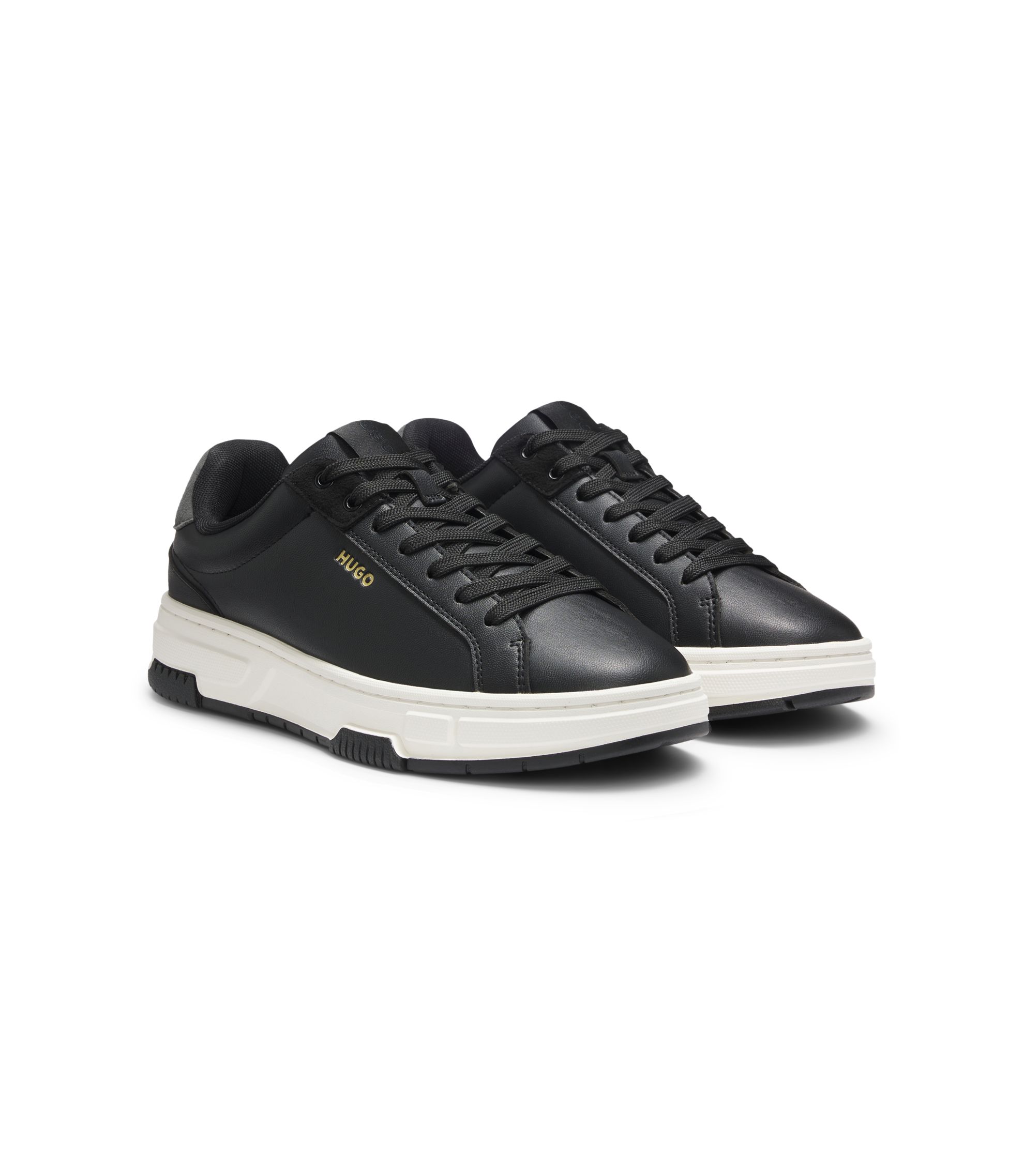 HUGO - Trainers in faux leather - Black