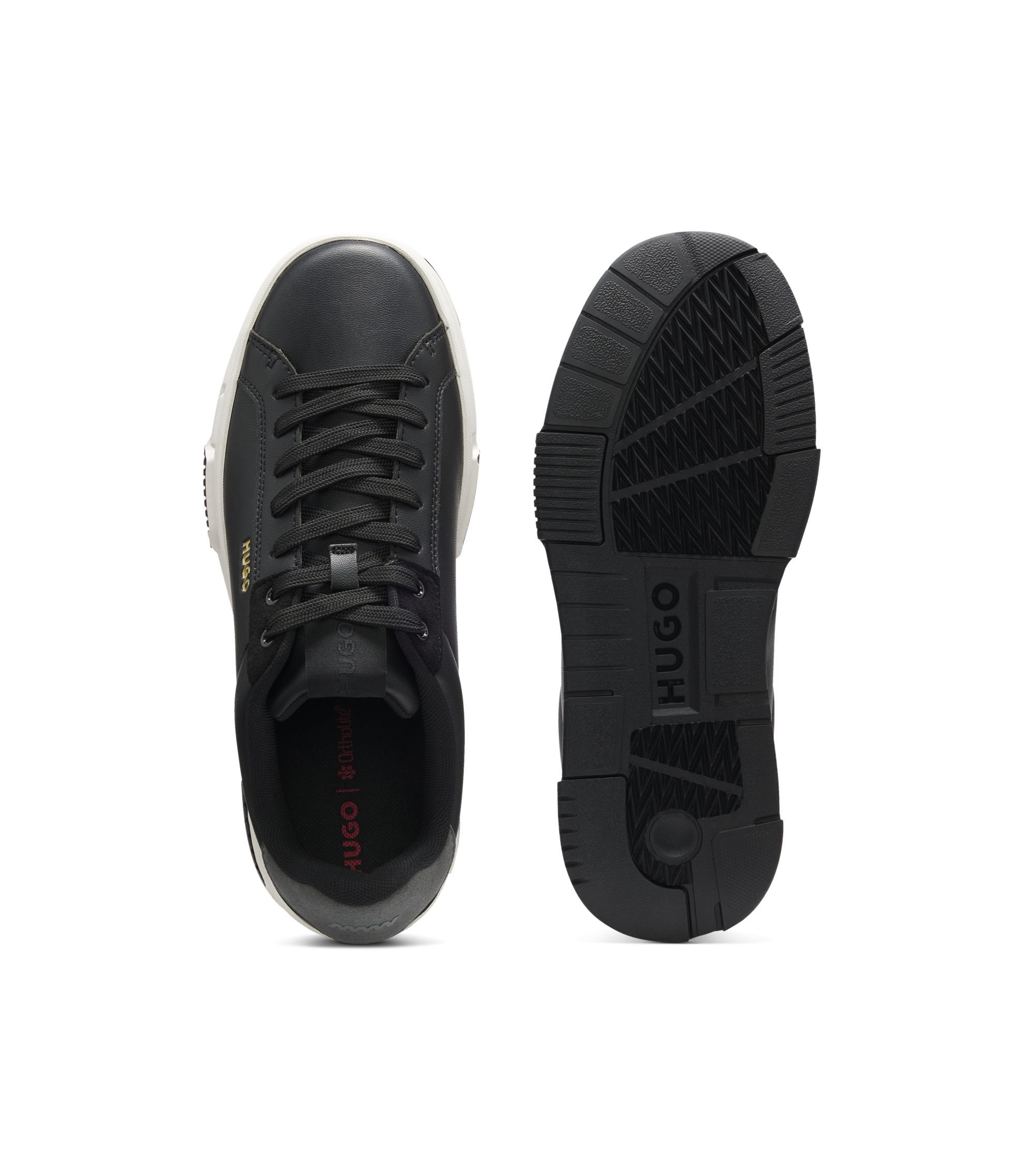 HUGO BOSS スニーカー ブラック ベルクロ40 HUGO - Trainers in faux leather - Black