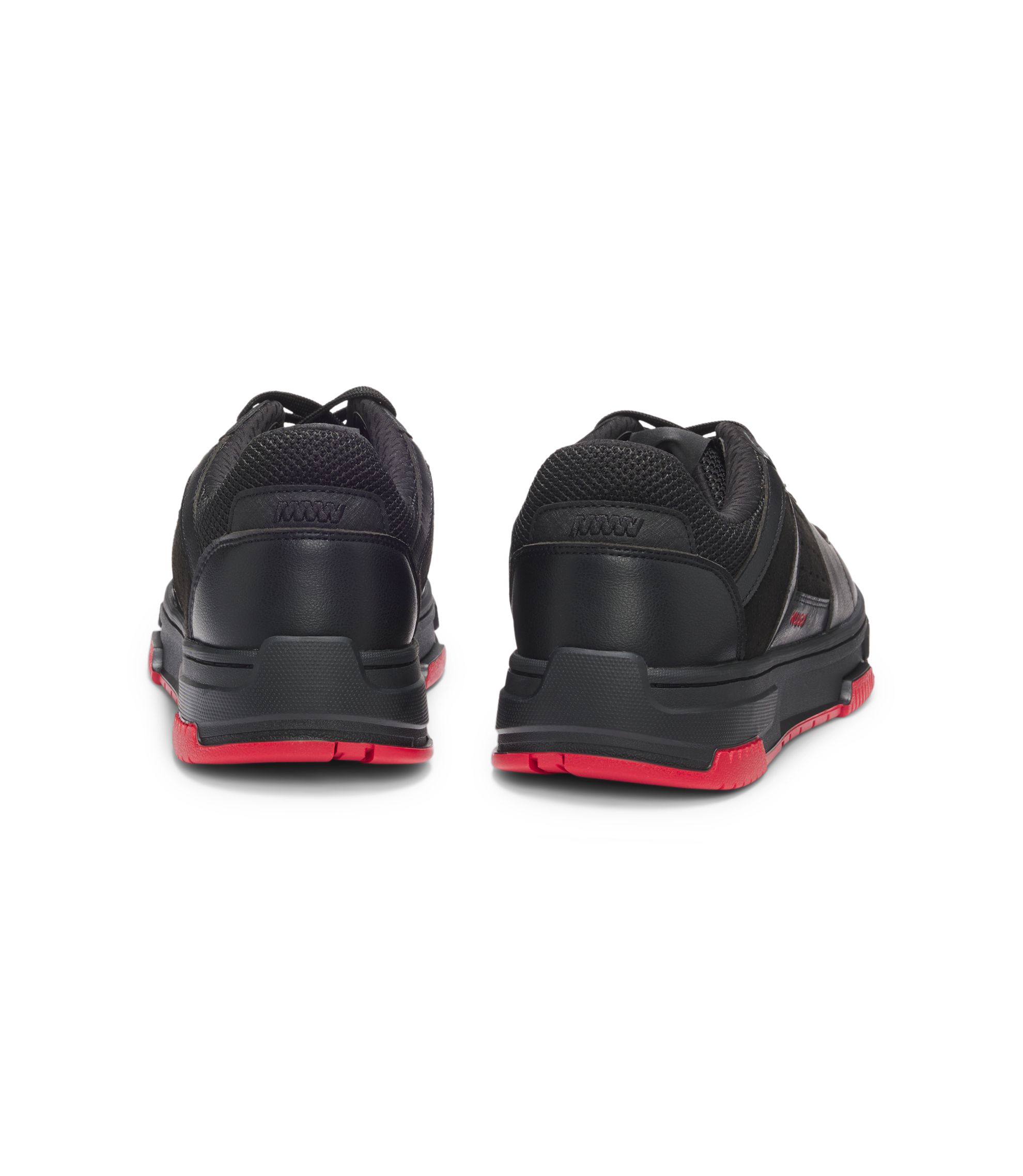 HUGO - Trainers with mesh and faux leather - Black