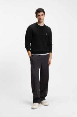 Baskets en similicuir et mesh, Blanc