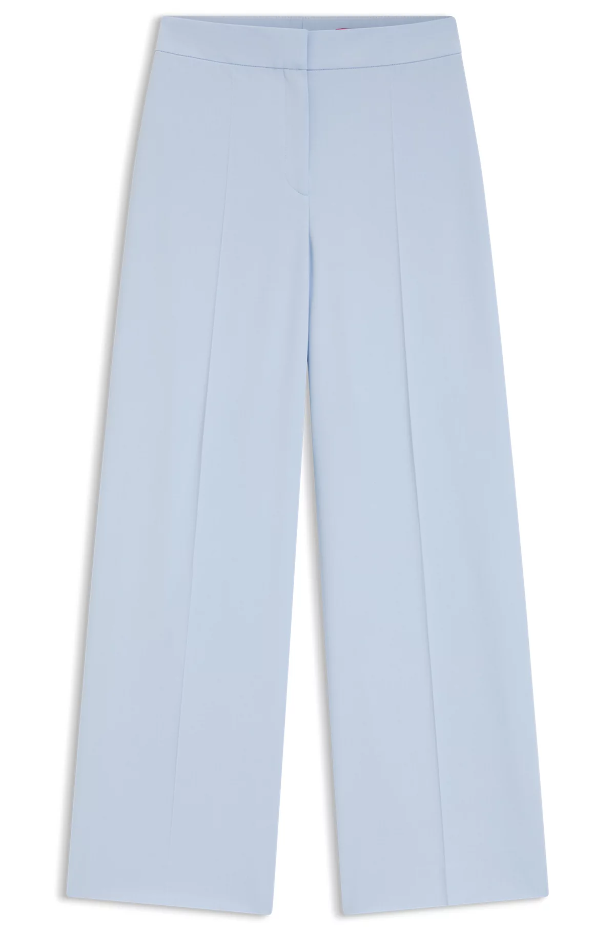 Wide-leg trousers in stretch fabric, Light Blue
