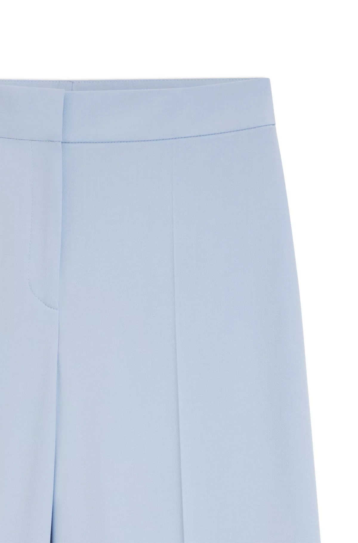 Wide-leg trousers in stretch fabric, Light Blue