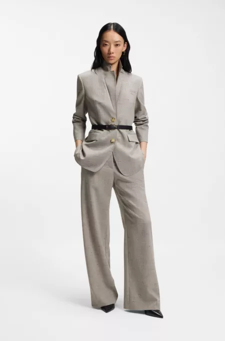 Regular-fit blazer in a wool blend