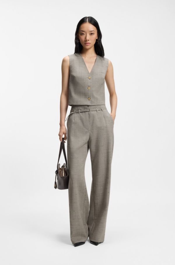 Cropped waistcoat in a wool blend - image 2
