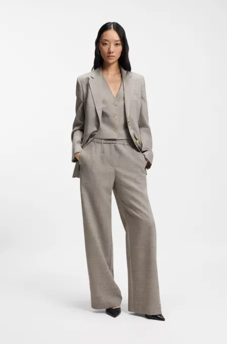 Regular-fit trousers in a wool blend
