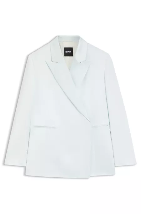 Relaxed-fit blazer in soft sateen