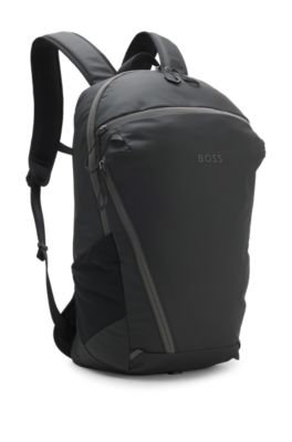 Sac &agrave; dos en similicuir avec d&eacute;tails r&eacute;fl&eacute;chissants, Noir