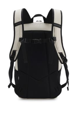 Faux-leather backpack with reflective details, Light Beige