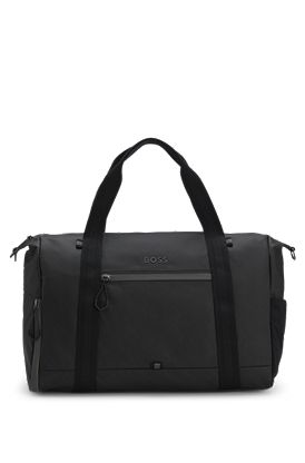 Reflective-detail holdall in faux leather