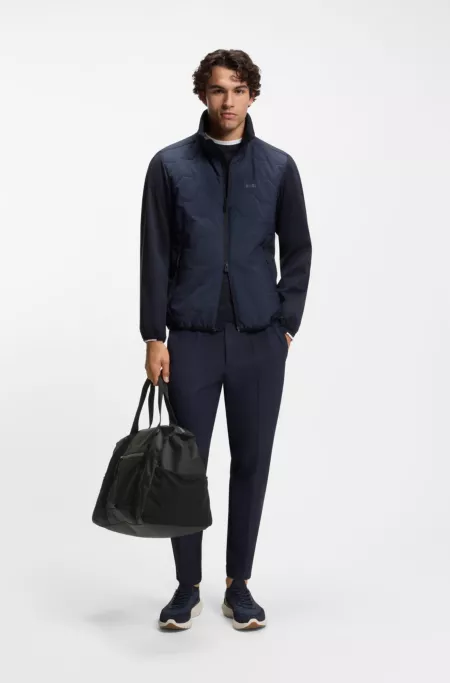 Reflective-detail holdall in faux leather