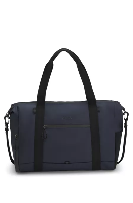 Reflective-detail holdall in faux leather