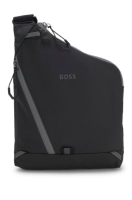 Sac &agrave; dos en similicuir avec d&eacute;tails r&eacute;fl&eacute;chissants, Noir