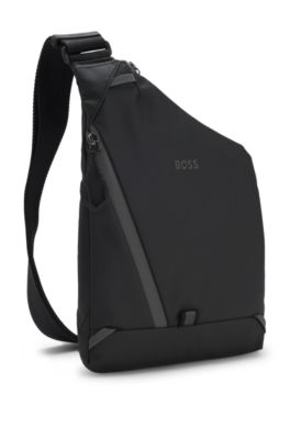 Sac &agrave; dos en similicuir avec d&eacute;tails r&eacute;fl&eacute;chissants, Noir