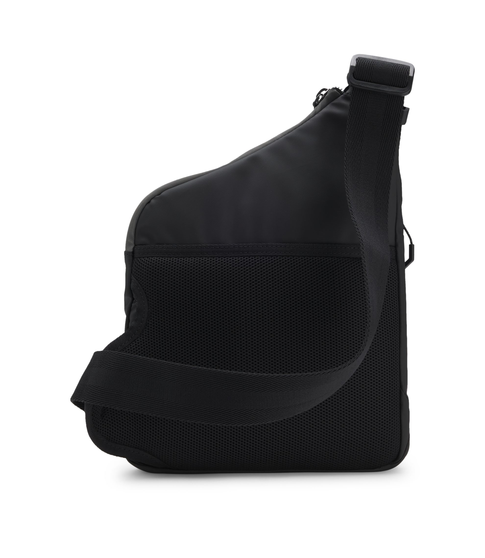 BOSS - Faux-leather backpack with reflective details - Black