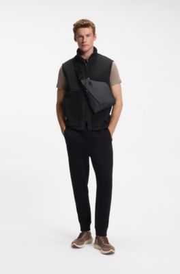 Sac &agrave; dos en similicuir avec d&eacute;tails r&eacute;fl&eacute;chissants, Noir