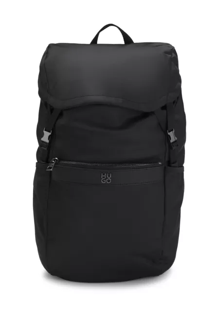 Twill backpack with stacked logo