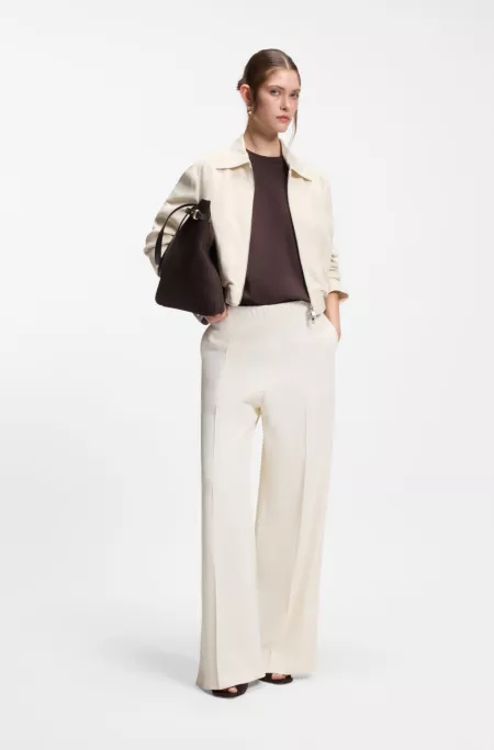 Relaxed-fit trousers with wide leg