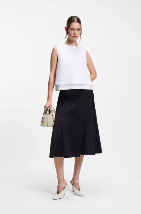 Layered top with open back