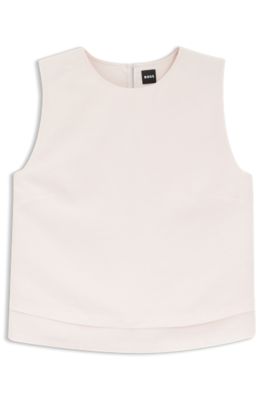 Layered top with open back, light pink