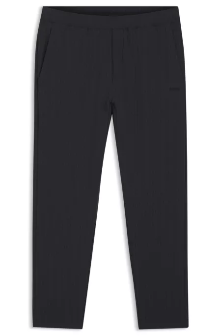 Zip-frame tracksuit bottoms in waffle fabric