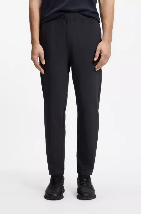 Zip-frame tracksuit bottoms in waffle fabric