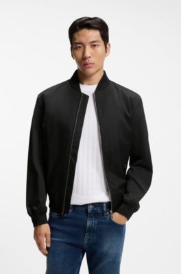 Chaqueta repelente al agua con parche con monograma Double&nbsp;B, Negro