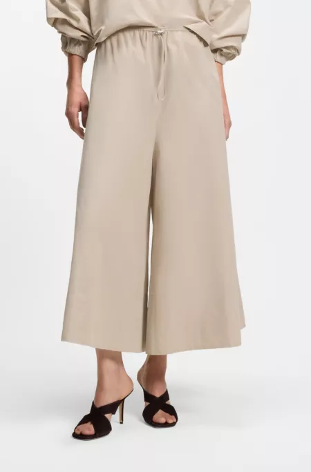 Relaxed-fit trousers in taffeta