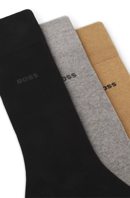 Three-pack of logo socks in a regular length