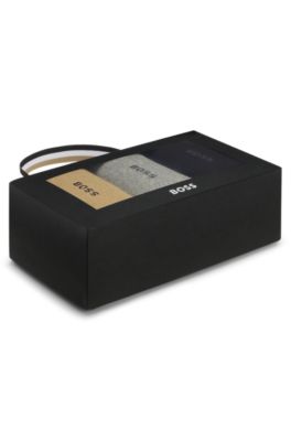 Three-pack of logo socks in a regular length, Patterned