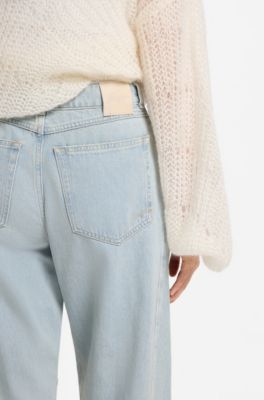 Vaqueros relaxed fit con pernera tipo globo, Azul