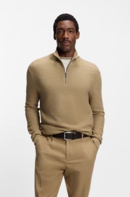 Logo-tip belt in leather, Dark Brown